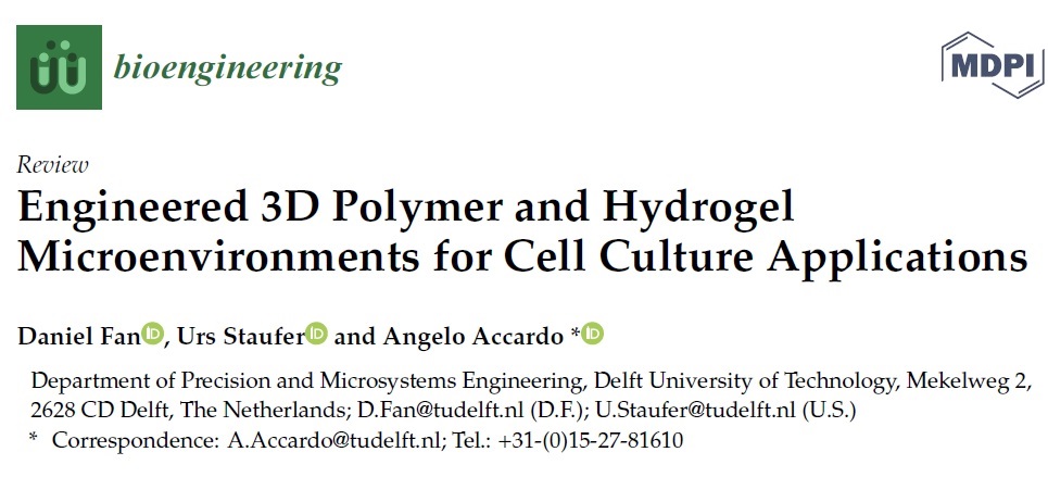 The snapshot of the paper <q>Engineered 3D Polymer and Hydrogel Microenvironments for Cell Culture Applications</q>